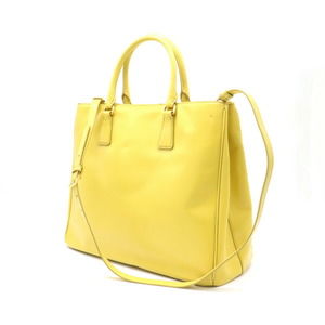 Prada Leather Tote Yellow 2WAY Bag